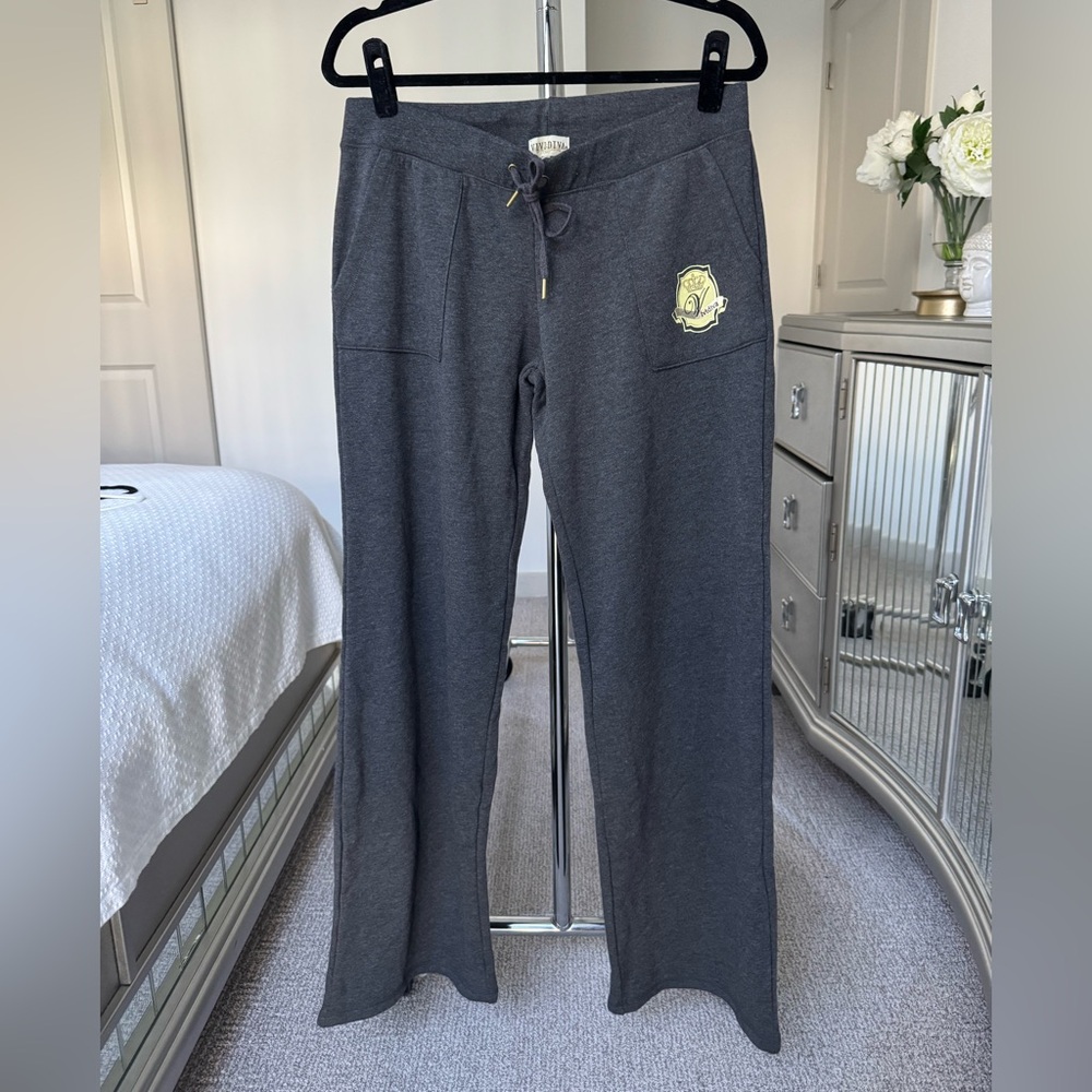 Gray Drawstring Sweatpants with Logo Large New NWT